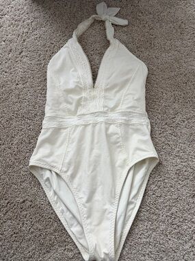 Red Carter White Lace One Piece Swimsuit Size 6 Boho Bridal Resort